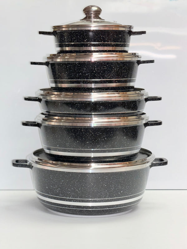 Premium Donner 10-Piece Cookware Pot Set – Heavy-Duty, Non-Stick & Heat-Efficient