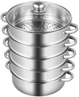 🟦 36cm Stainless Steel Steamer Pot
