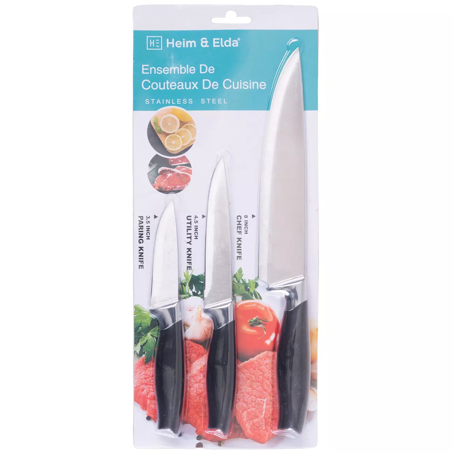 Kunison 3 Piece Essential Knife Set